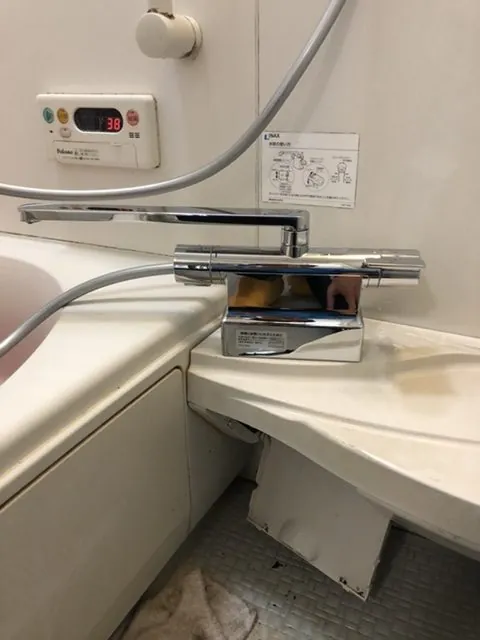 蓮田市 浴室水栓交換の施工写真