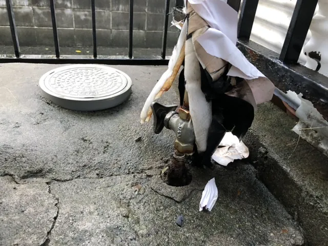 草加市 給水管一部修繕の施工写真
