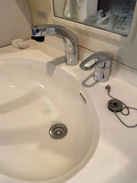 蕨市 洗面水栓交換の施工写真
