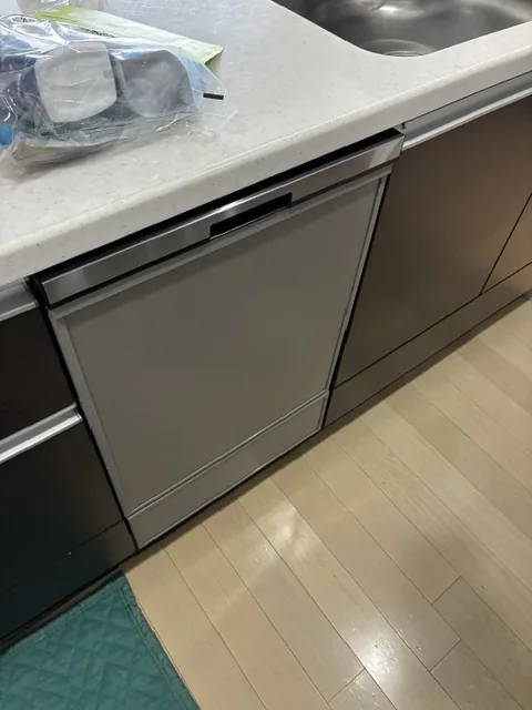 杉戸町のビルトイン食洗機交換|施工後。後継機 Panasonic NP-45BD1S をビルトインした状態